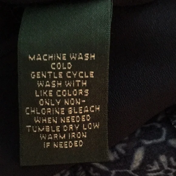 NWT Ralph Lauren blue tile print dress with pockets 10 M - Picture 9 of 9